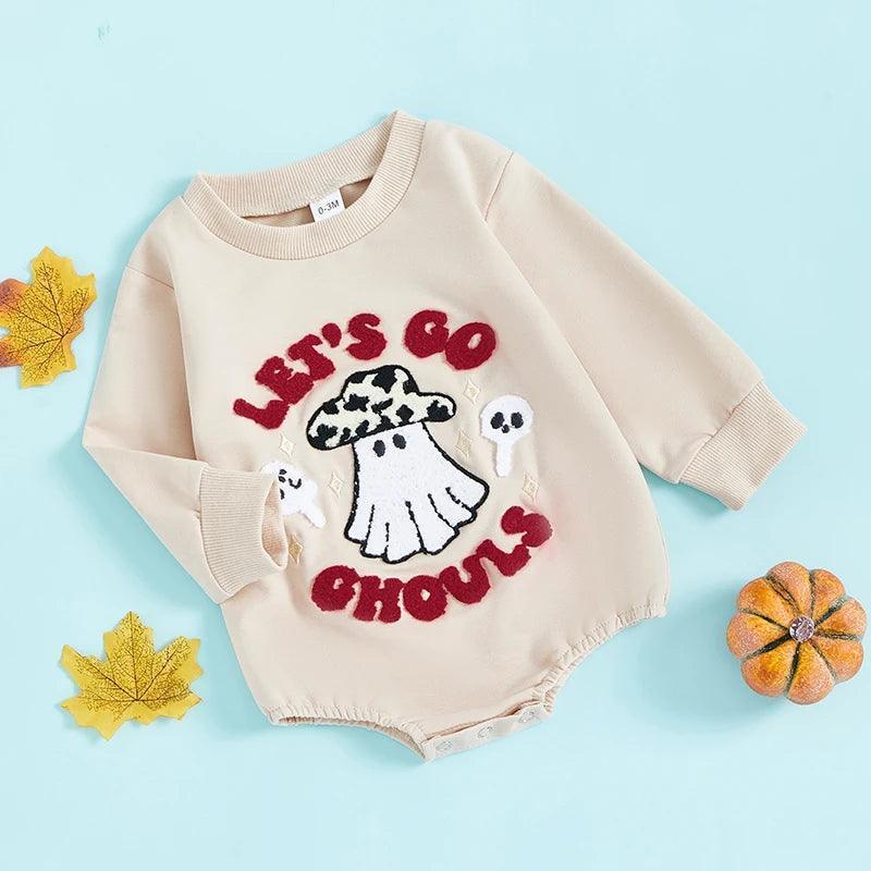 let's go ghouls cowgirl onesie - basil boutique