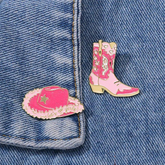 let's go girls cowgirl pins - basil boutique