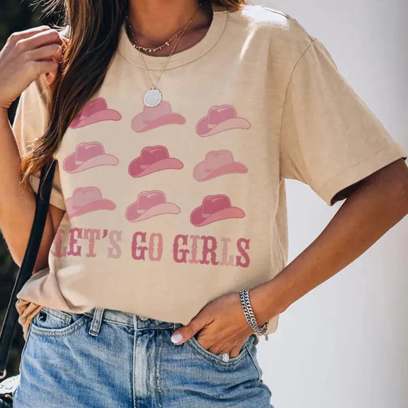 let's go girls cowgirl t-shirt - basil boutique