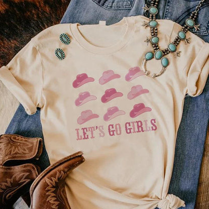 let's go girls cowgirl t-shirt - basil boutique