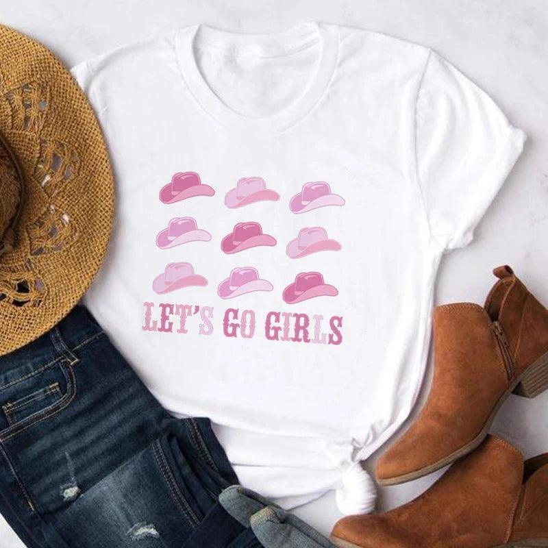 let's go girls cowgirl t-shirt - basil boutique