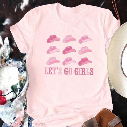 let's go girls cowgirl t-shirt - basil boutique