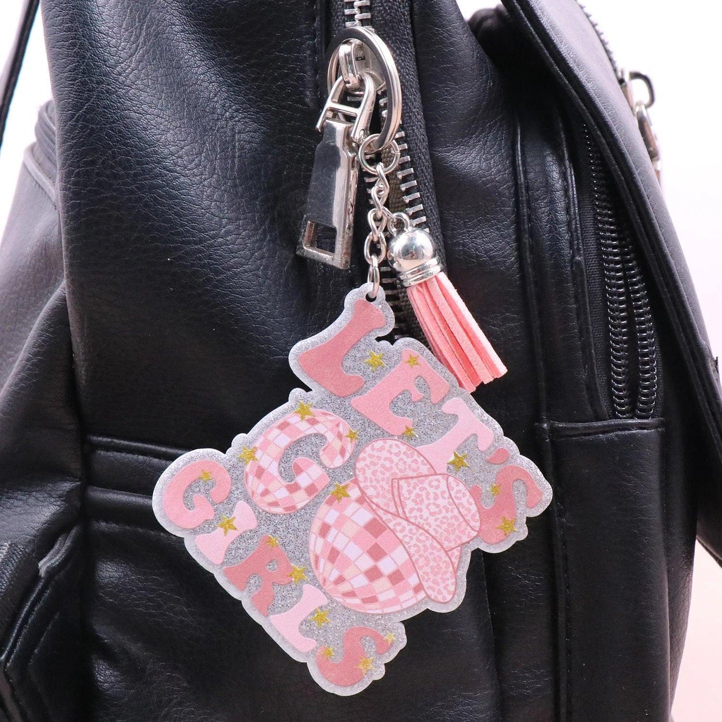 let's go girls disco keychain - basil boutique