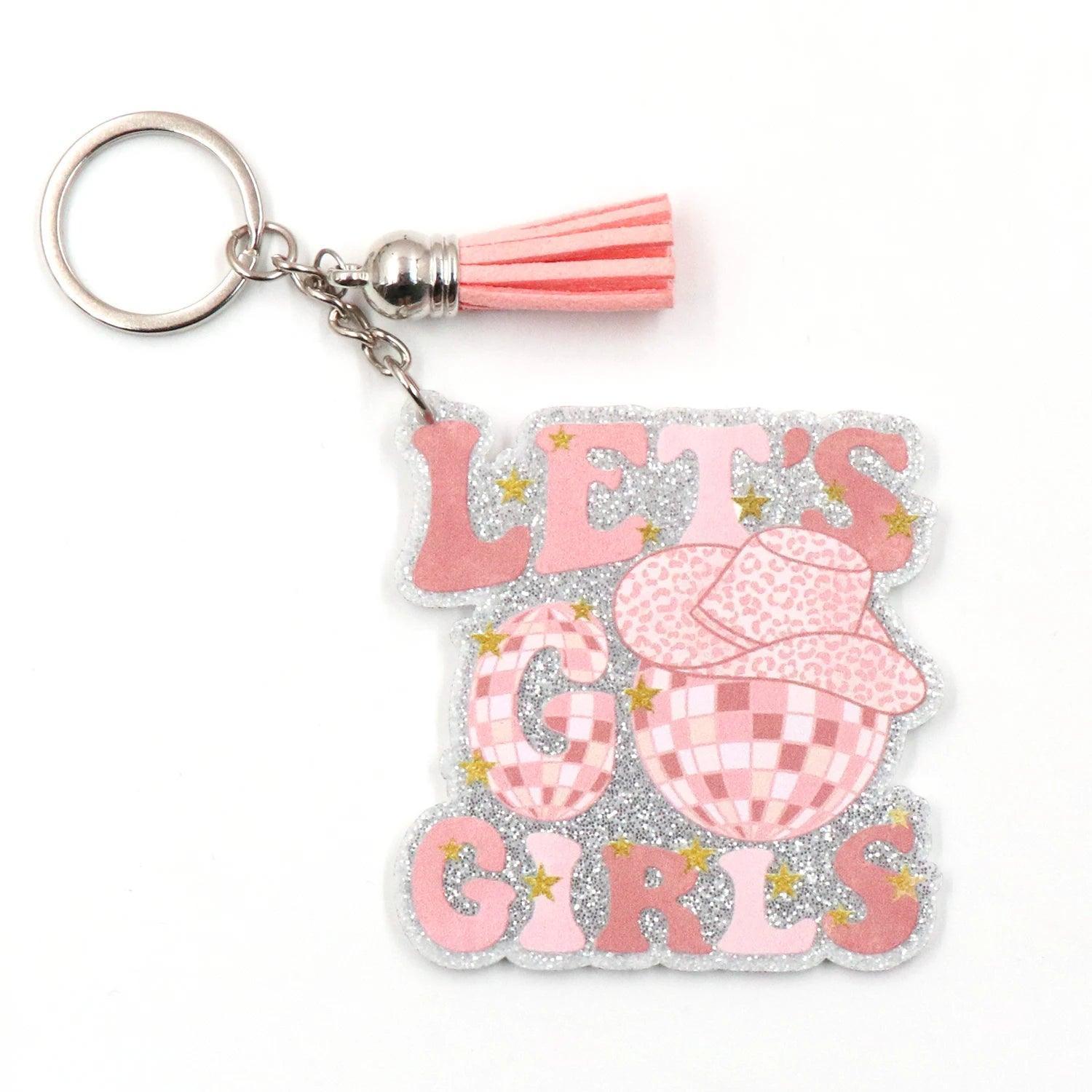 let's go girls disco keychain - basil boutique