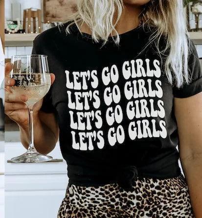 let's go girls groovy t-shirts - basil boutique