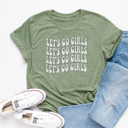 let's go girls groovy t-shirts - basil boutique