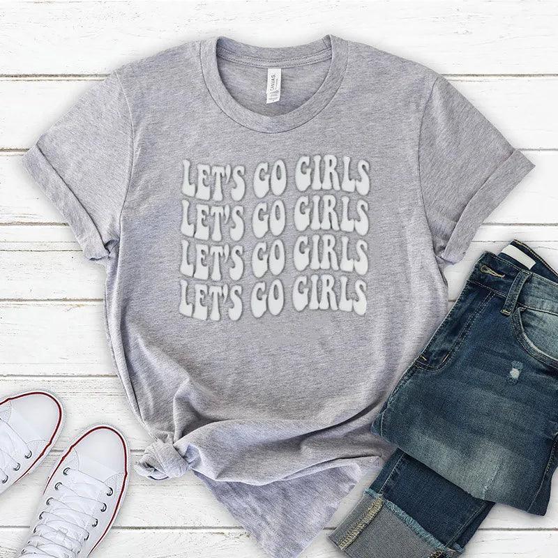 let's go girls groovy t-shirts - basil boutique