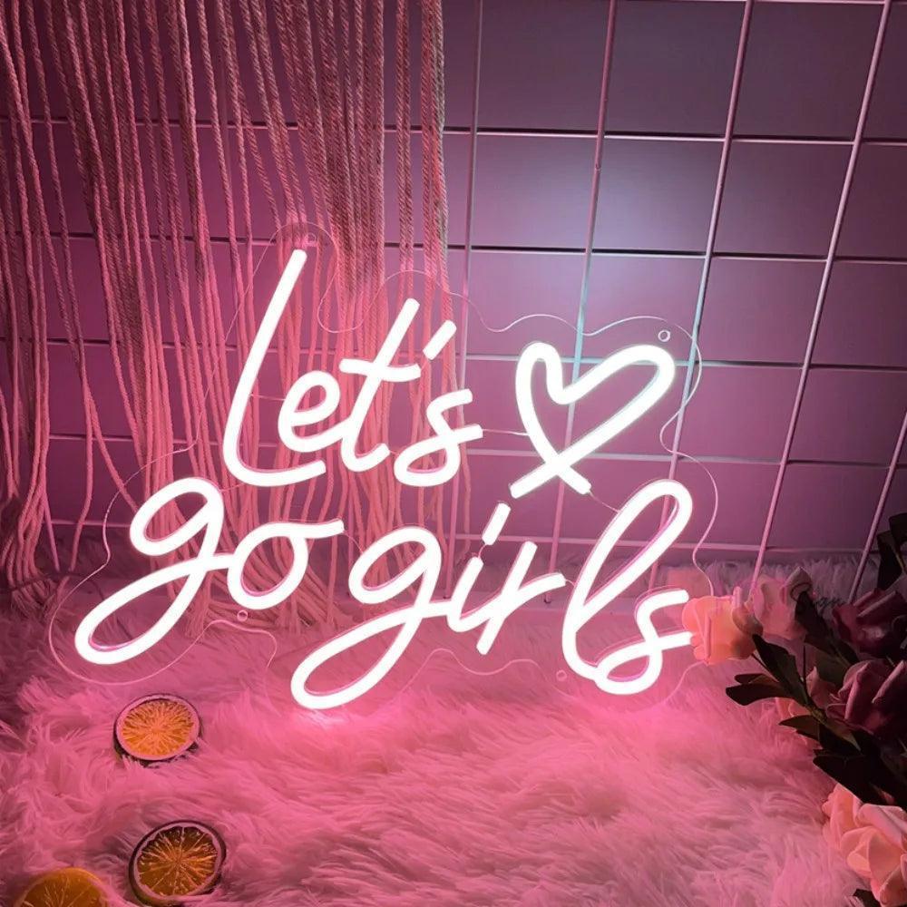 let's go girls neon sign - basil boutique