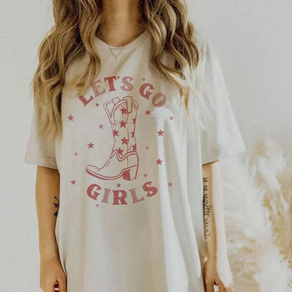 let's go girls oversized t-shirt - basil boutique