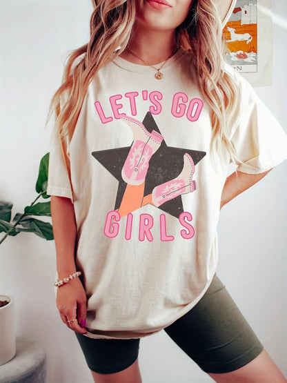 let's go girls star t-shirt - basil boutique