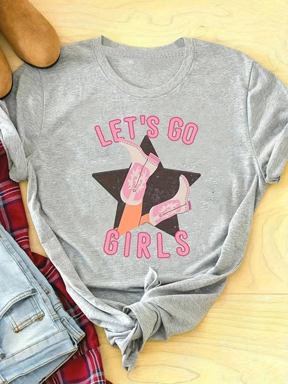 let's go girls star t-shirt - basil boutique