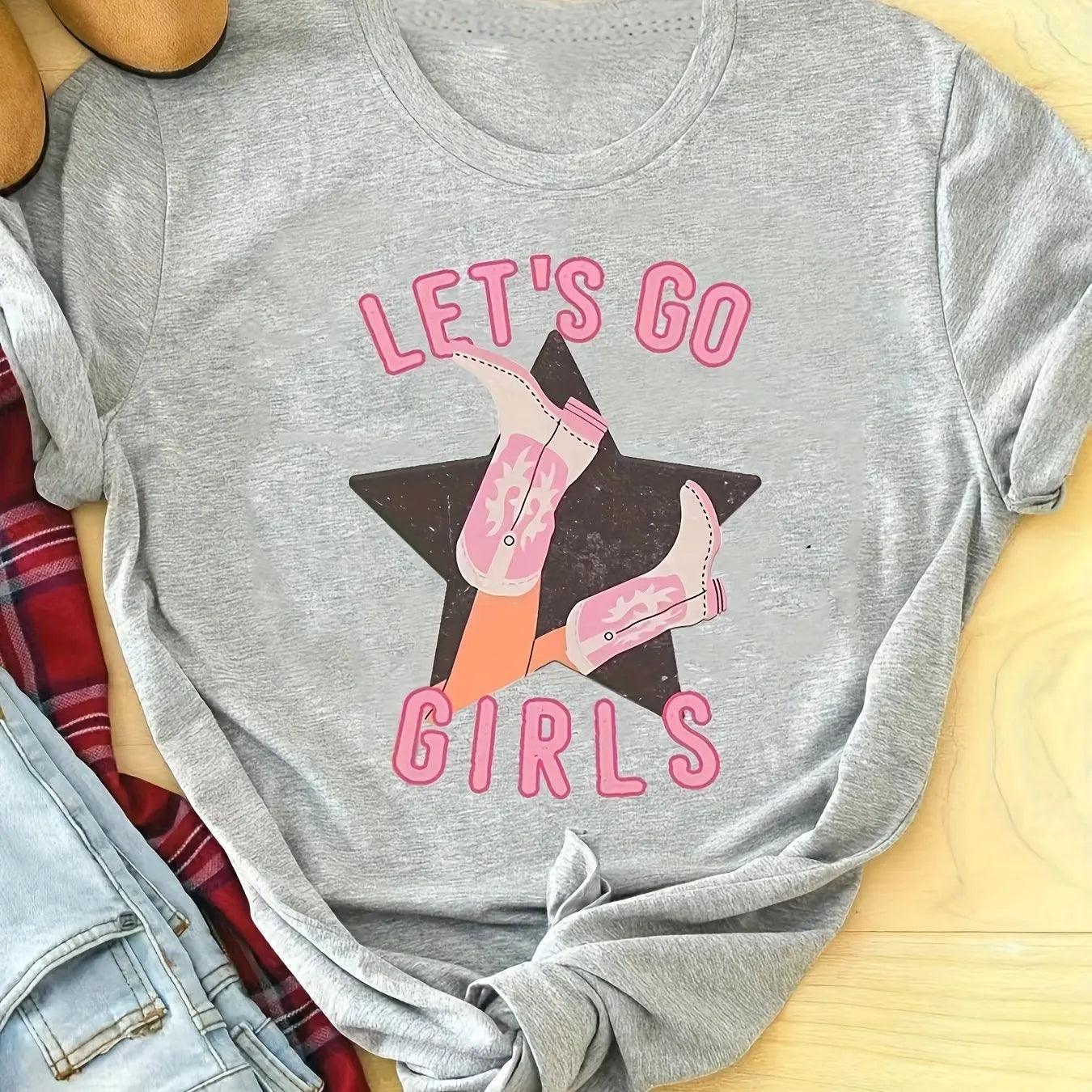 let's go girls star t-shirt - basil boutique