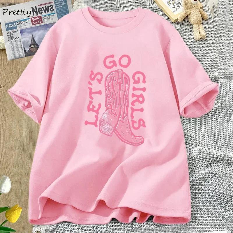 let's go girls wild west boot t-shirt - basil boutique