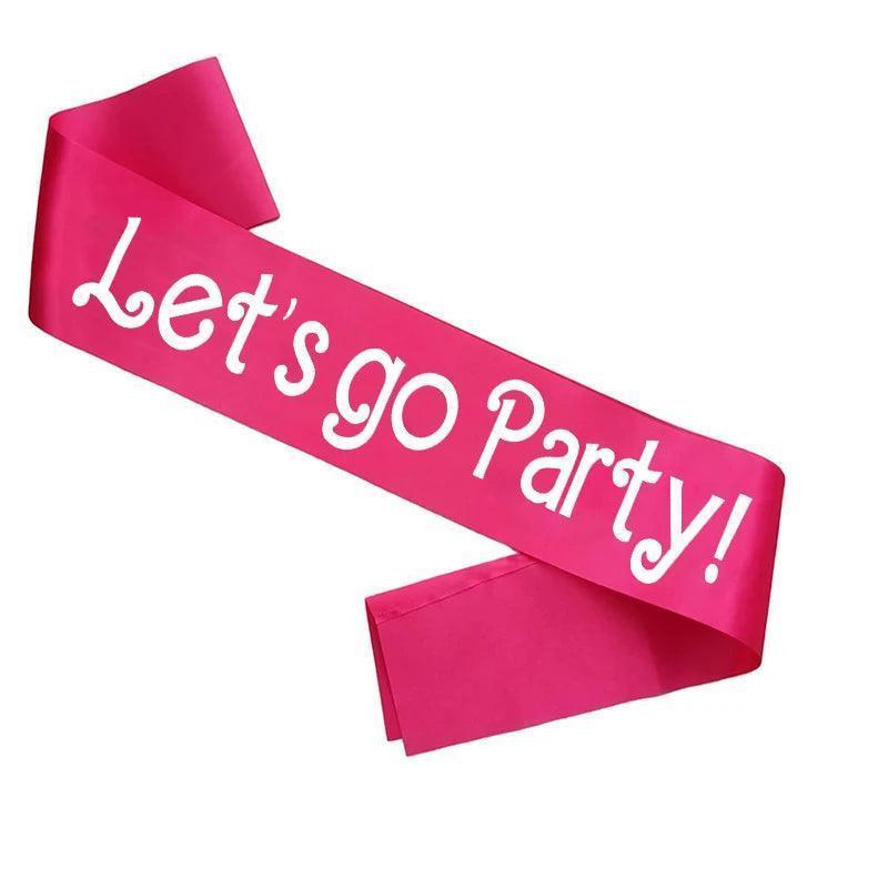 let's go party birthday sashes - basil boutique