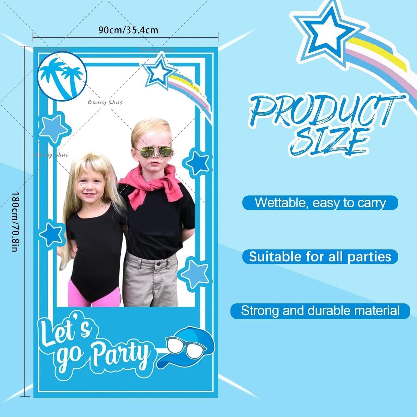 let's go party photo booth prop frame - basil boutique