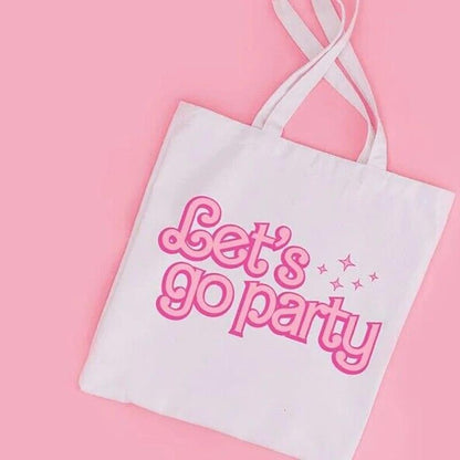 let's go party tote bag - basil boutique