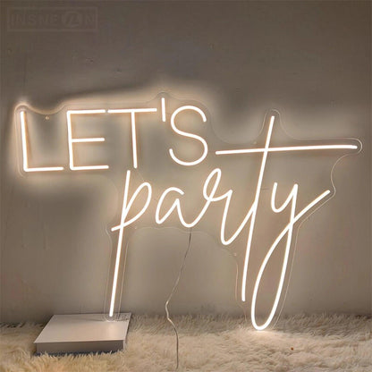 let's party neon sign - basil boutique