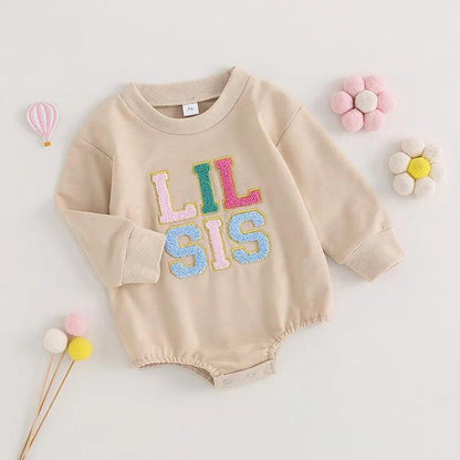 lil sis patch onesie - basil boutique