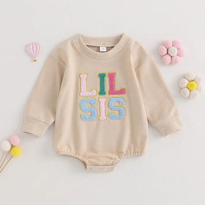 lil sis patch onesie - basil boutique