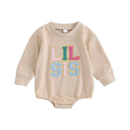 lil sis patch onesie - basil boutique