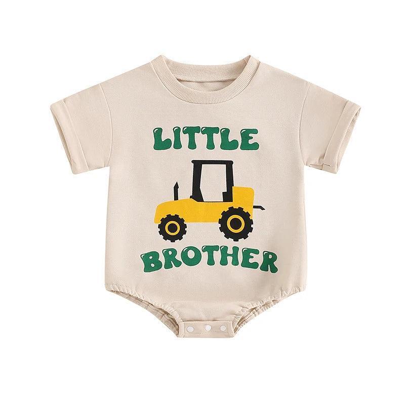 little brother truck onesies - basil boutique