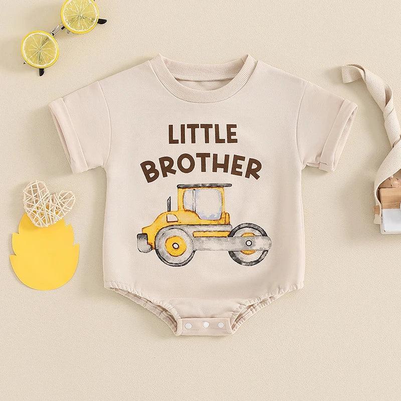 little brother truck onesies - basil boutique