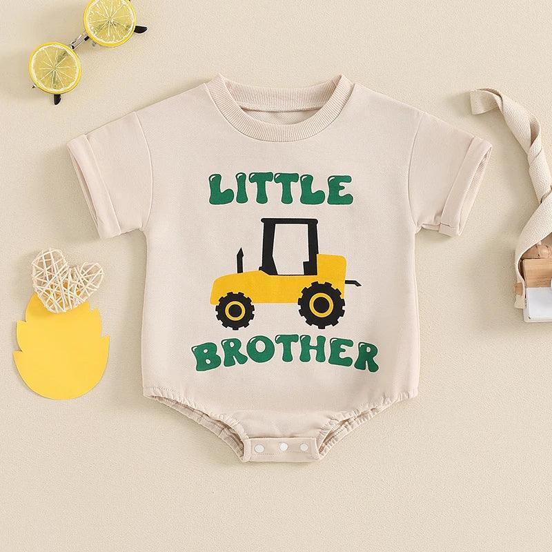 little brother truck onesies - basil boutique