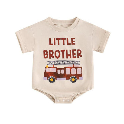 little brother truck onesies - basil boutique