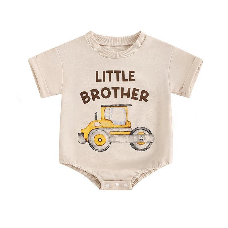 little brother truck onesies - basil boutique