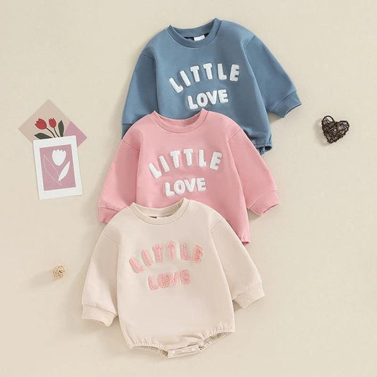 little love patch onesie - basil boutique