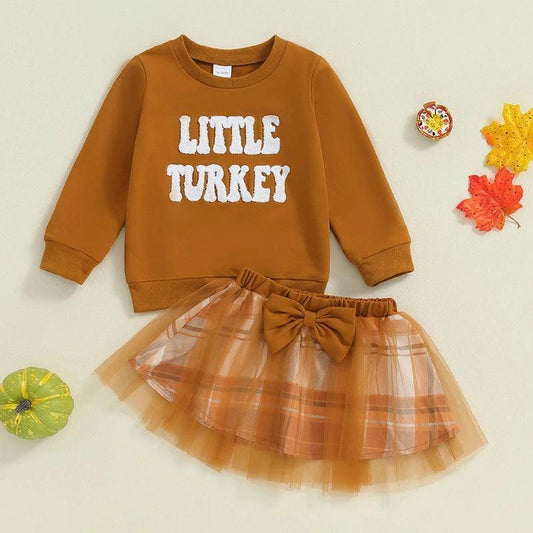 little turkey kids outfit - basil boutique