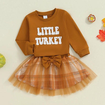 little turkey kids outfit - basil boutique