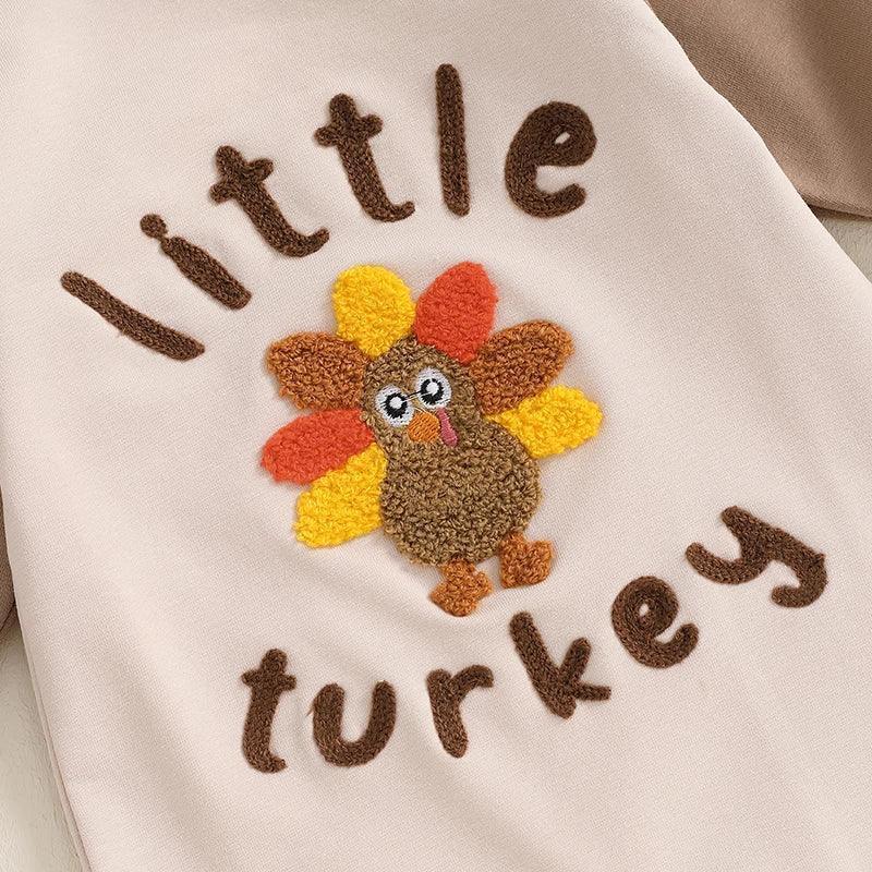 little turkey long sleeve onesie - basil boutique