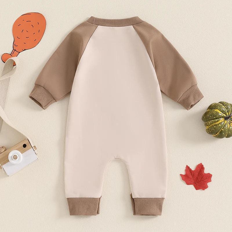 little turkey long sleeve onesie - basil boutique