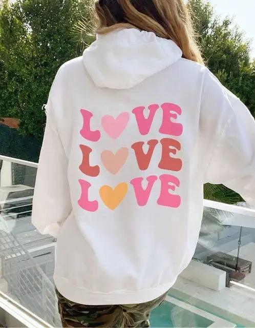 love love love hoodie - basil boutique