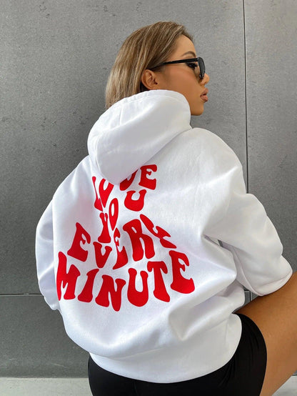 love you every minute hoodie - basil boutique