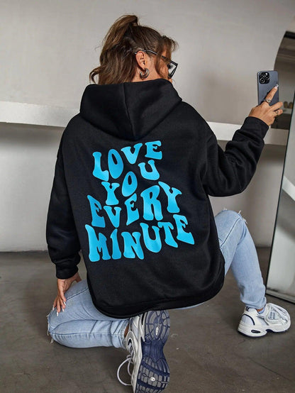 love you every minute hoodie - basil boutique