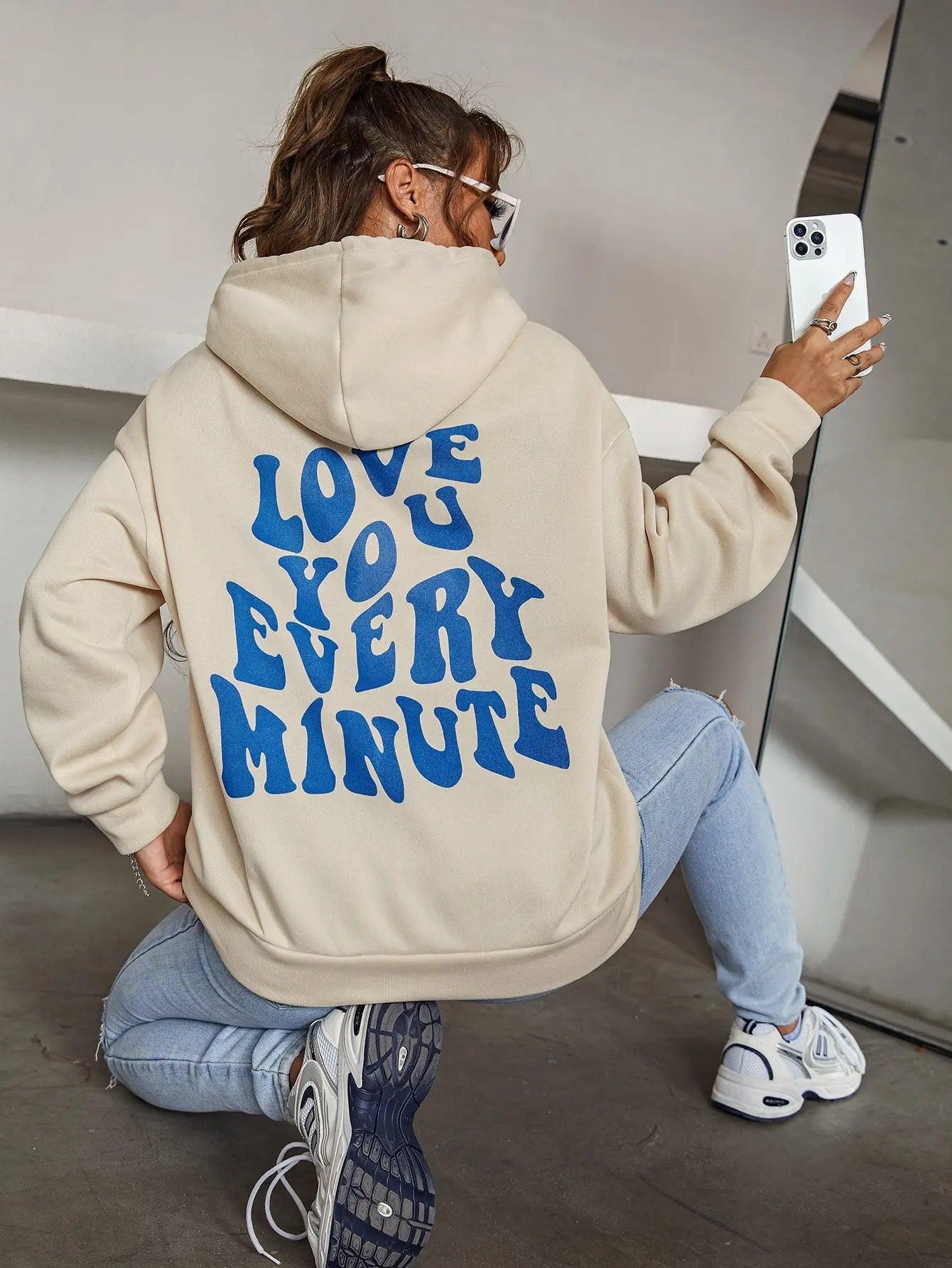 love you every minute hoodie - basil boutique