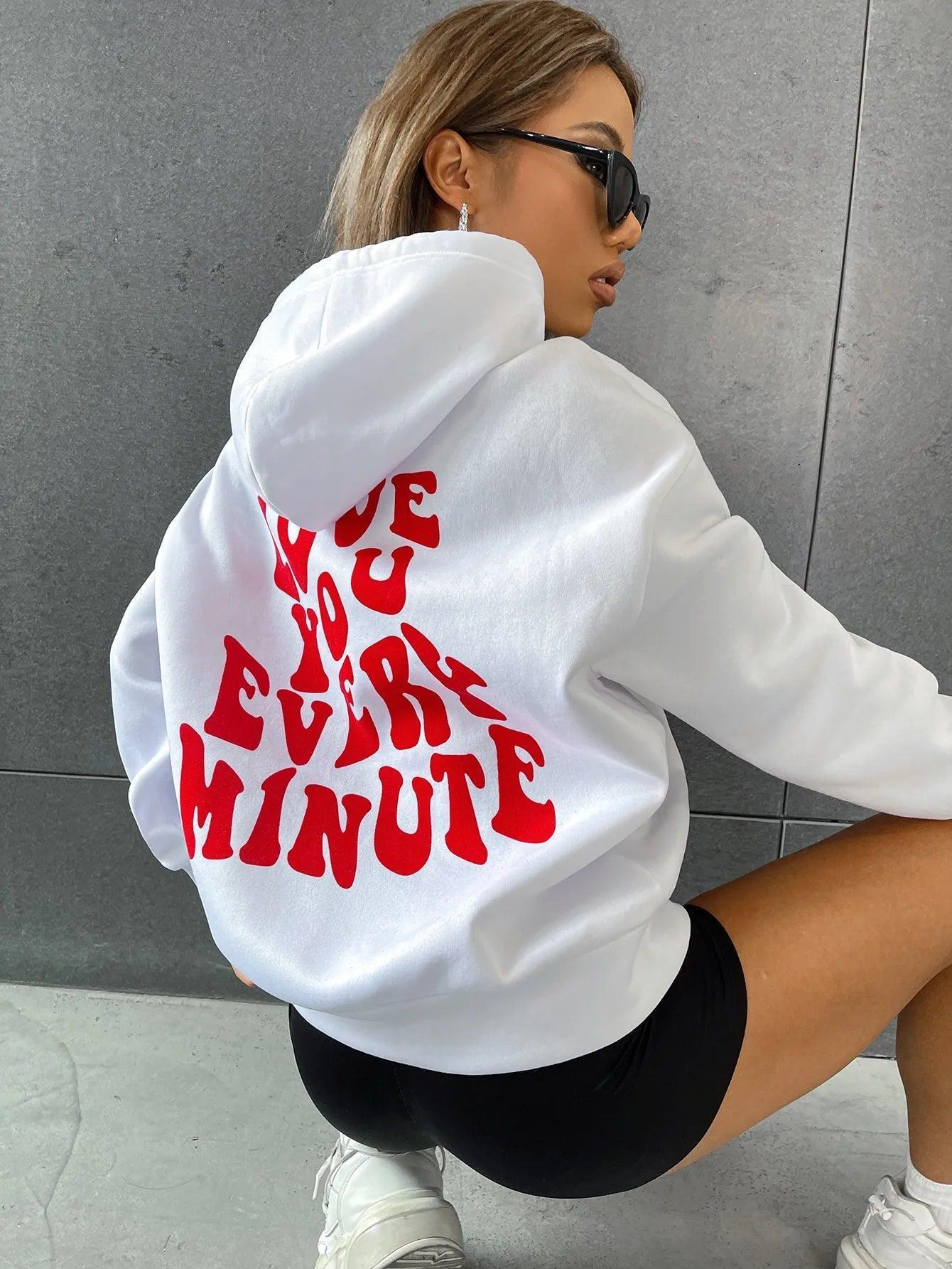 love you every minute hoodie - basil boutique