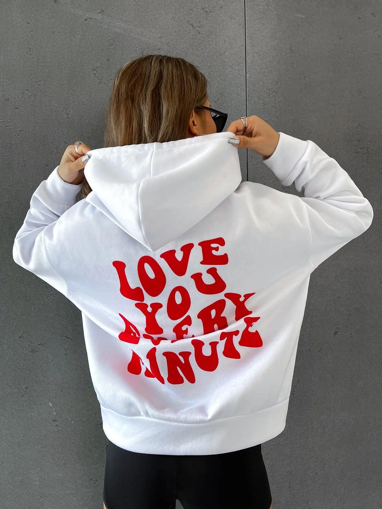 love you every minute hoodie - basil boutique