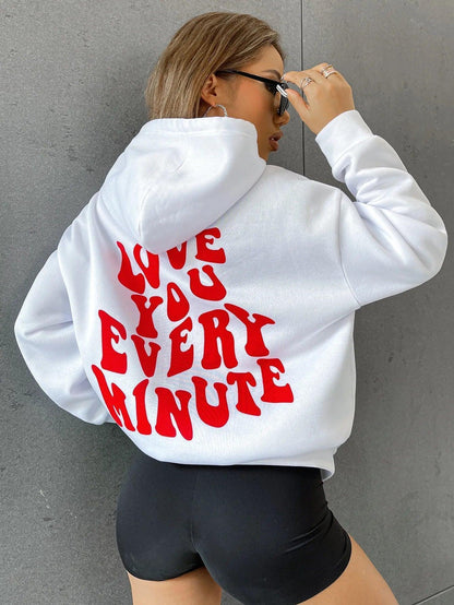 love you every minute hoodie - basil boutique