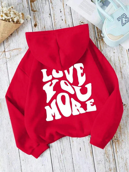 love you more hoodie - basil boutique