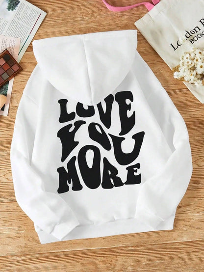 love you more hoodie - basil boutique