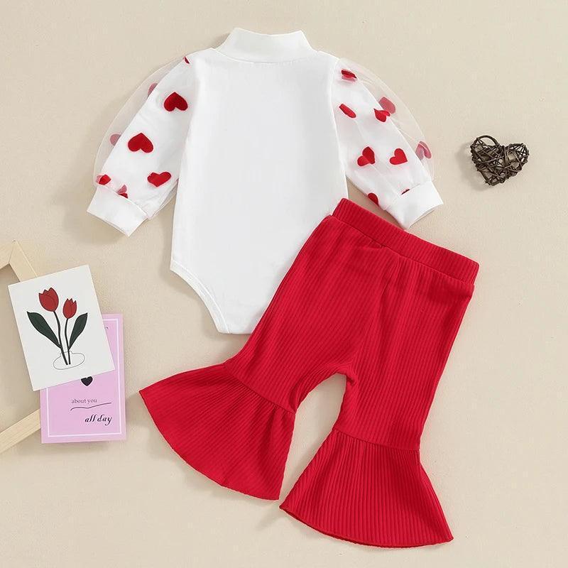 love you more kids outfit - basil boutique