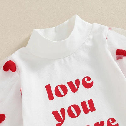 love you more kids outfit - basil boutique