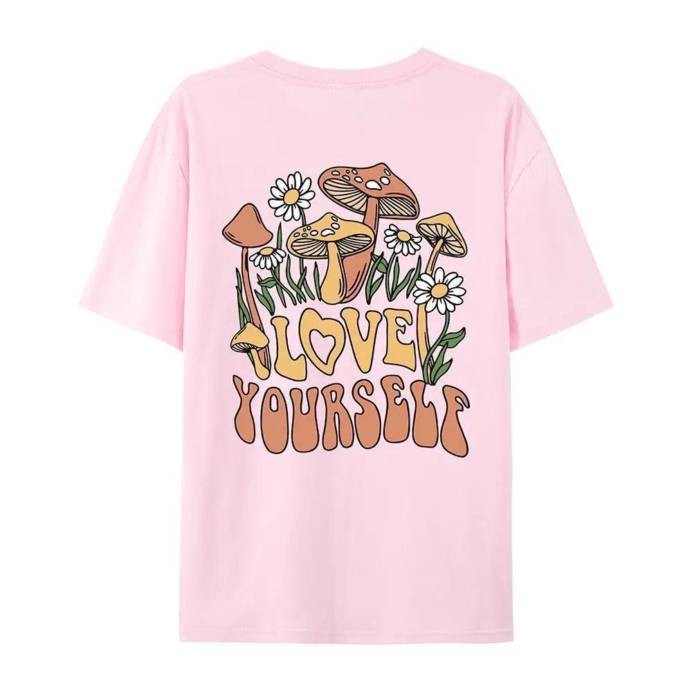 love yourself mushroom t-shirt - basil boutique