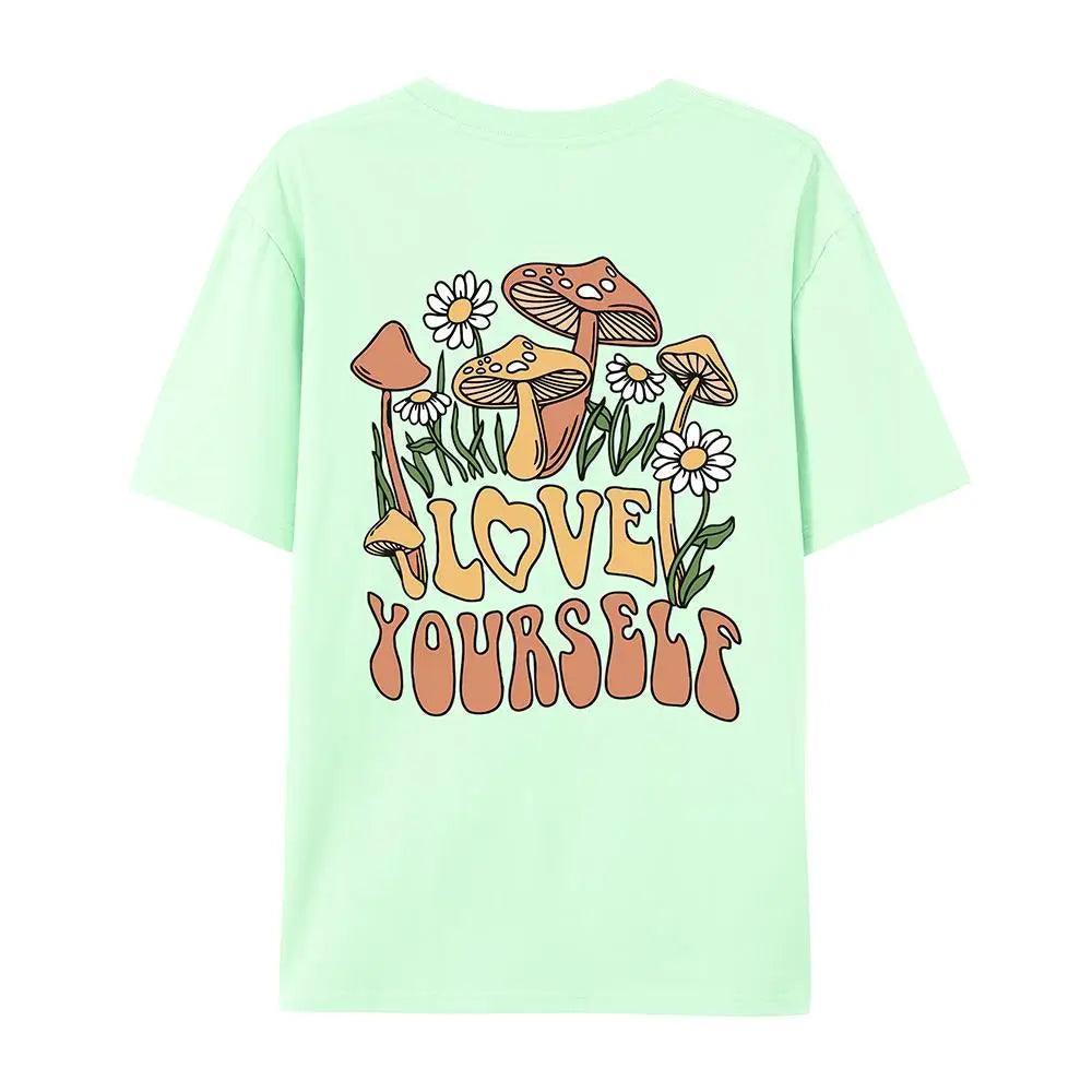 love yourself mushroom t-shirt - basil boutique