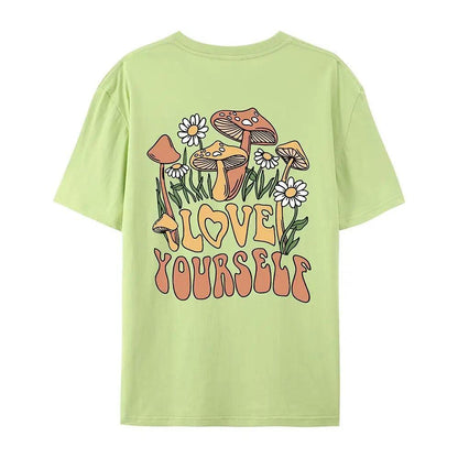 love yourself mushroom t-shirt - basil boutique