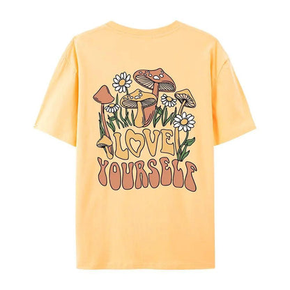 love yourself mushroom t-shirt - basil boutique