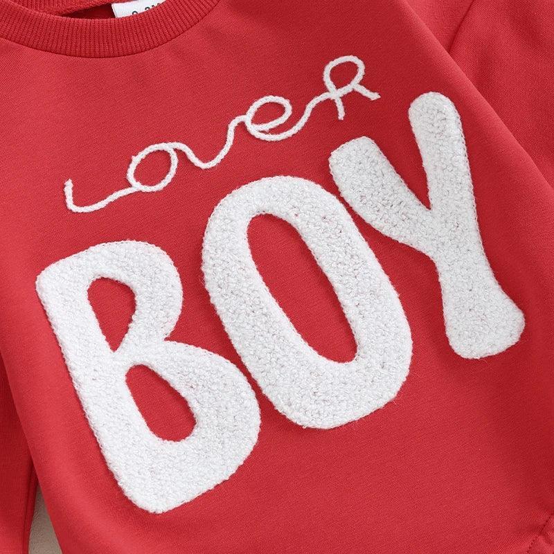 lover boy fuzzy onesie - basil boutique